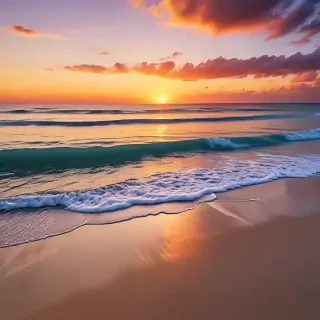 beach background sunset