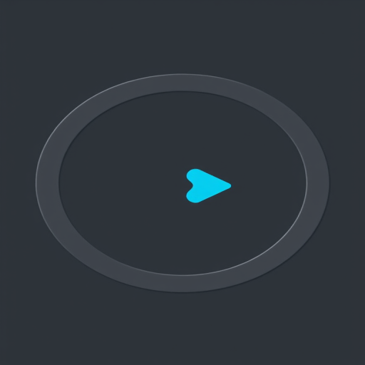 Create a high-resolution circular icon with a blue left arrow in a grey circular border, using a DSLR camera with a 50mm lens, f/1.8 aperture, ISO 100, shot from a front view to enhance clarity and detail.