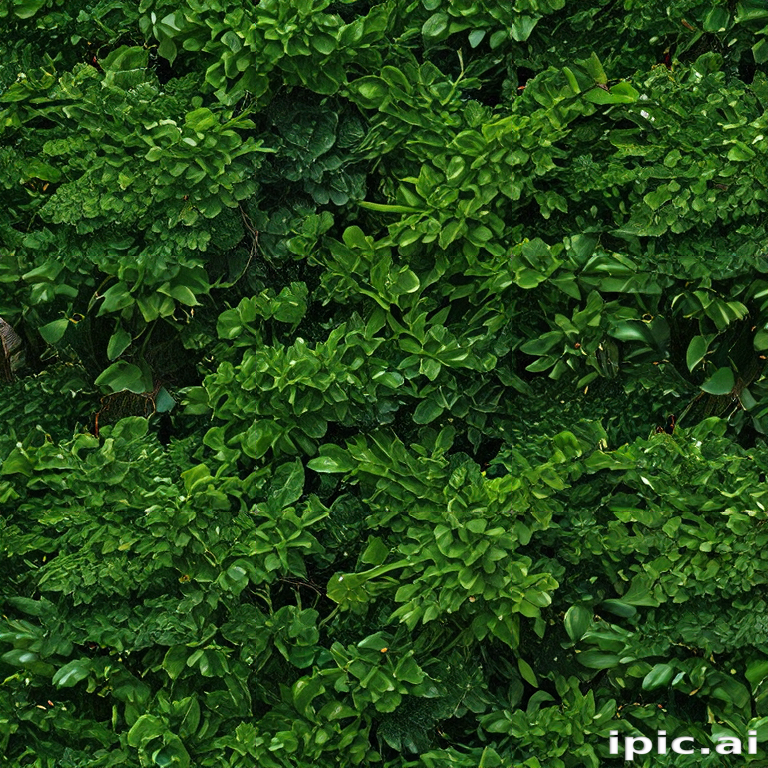 Lush Green Foliage Displaying a Variety of Leaf Textures and Shades