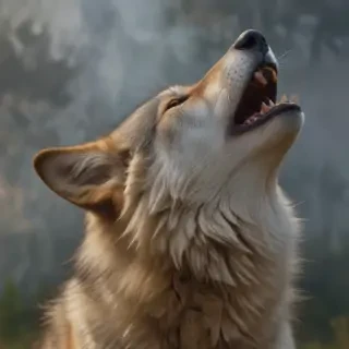 wolf howling png