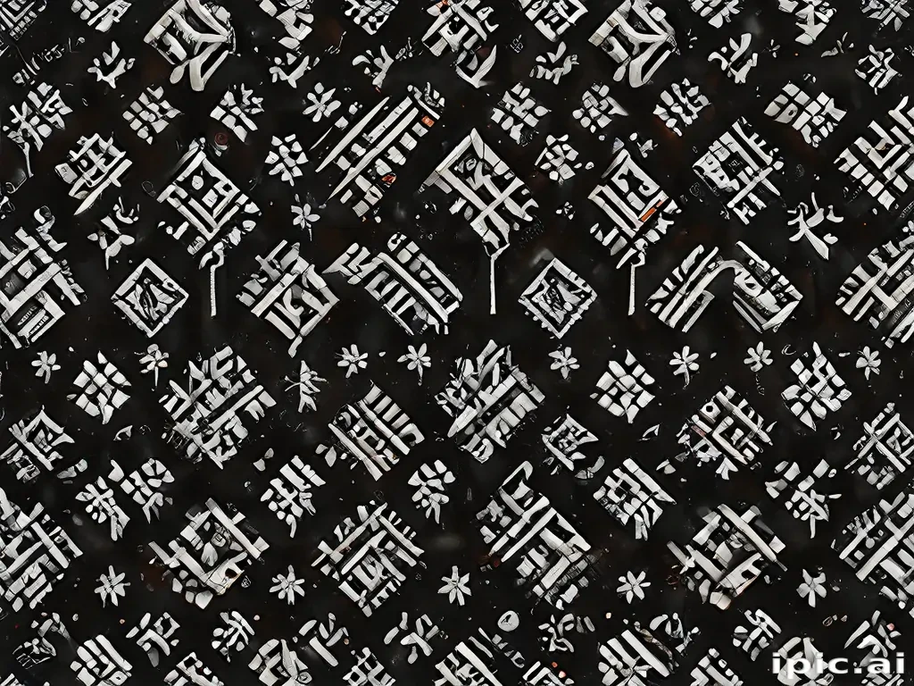 black with white pattern