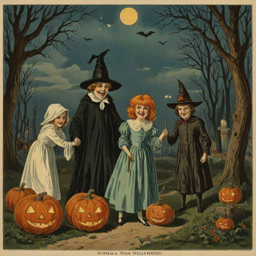 public domain vintage halloween art