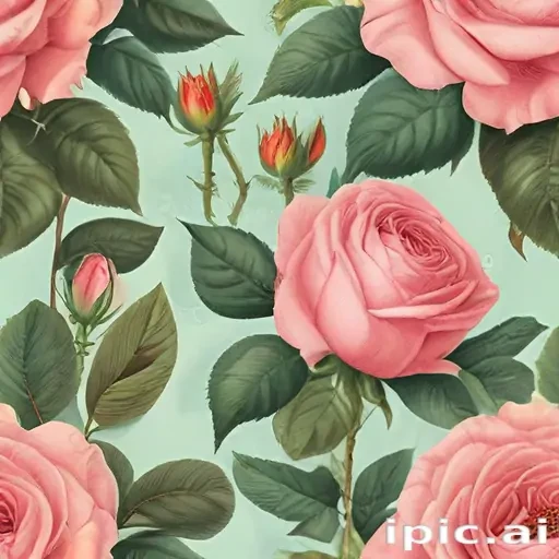 vintage rose illustration