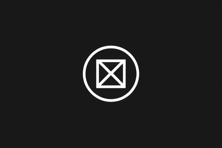 Create a high-resolution minimalist icon design with a monochrome color palette, focusing on geometric shapes and clean lines, captured with a DSLR camera using a 50mm lens at f/1.8, with a shallow depth of field and natural lighting.
