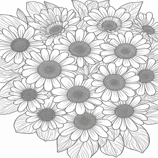floral line art