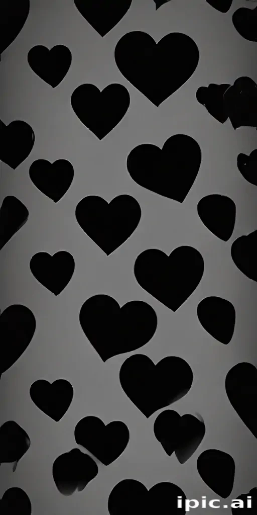 aesthetic black heart wallpaper