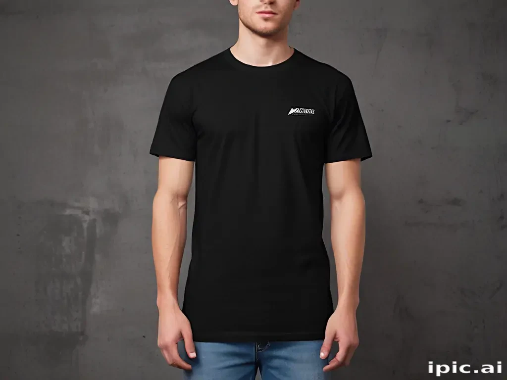 black tee mockup