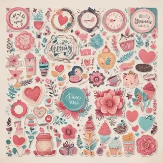 scrapbook stickers png