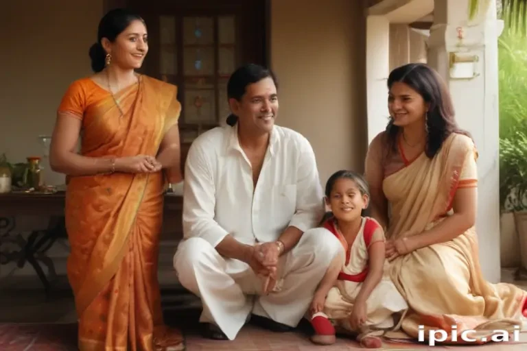 happy indian family