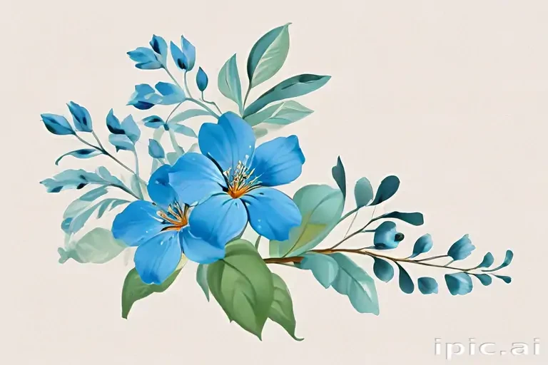 blue flower clip art