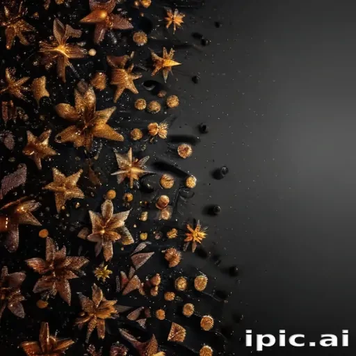 glitter on black background