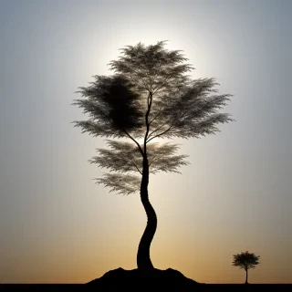 transparent tree silhouette