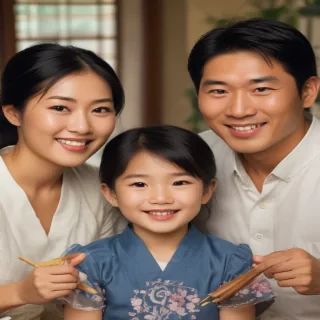 free use asian family