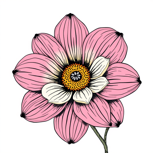 flower drawing aesthetic