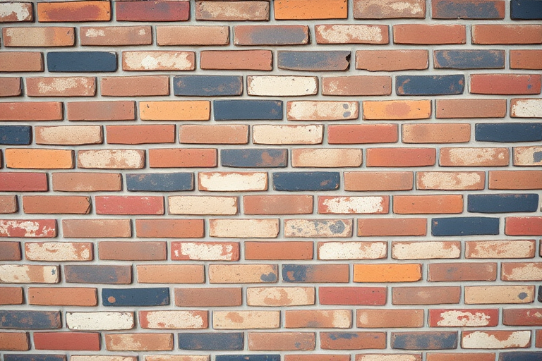 high-resolution image of a brick wall with a focus on texture and color variation, ISO 100, aperture f/8, shutter speed 1/125 sec, captured from a straight-on view using a DSLR camera with a 50mm lens for sharp detail and depth.