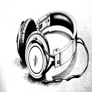 headphones drawing