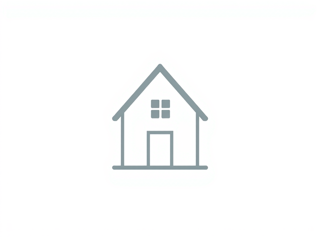 Create a minimalistic icon of a house with a triangular roof and square base, using a clean white background, camera type: DSLR, camera view: frontal, aperture: f/8, ISO: 100, shutter speed: 1/200s, focus: sharp.