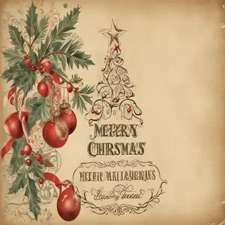 vintage merry christmas