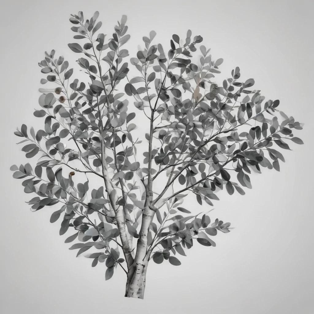 eucalyptus clipart black and white