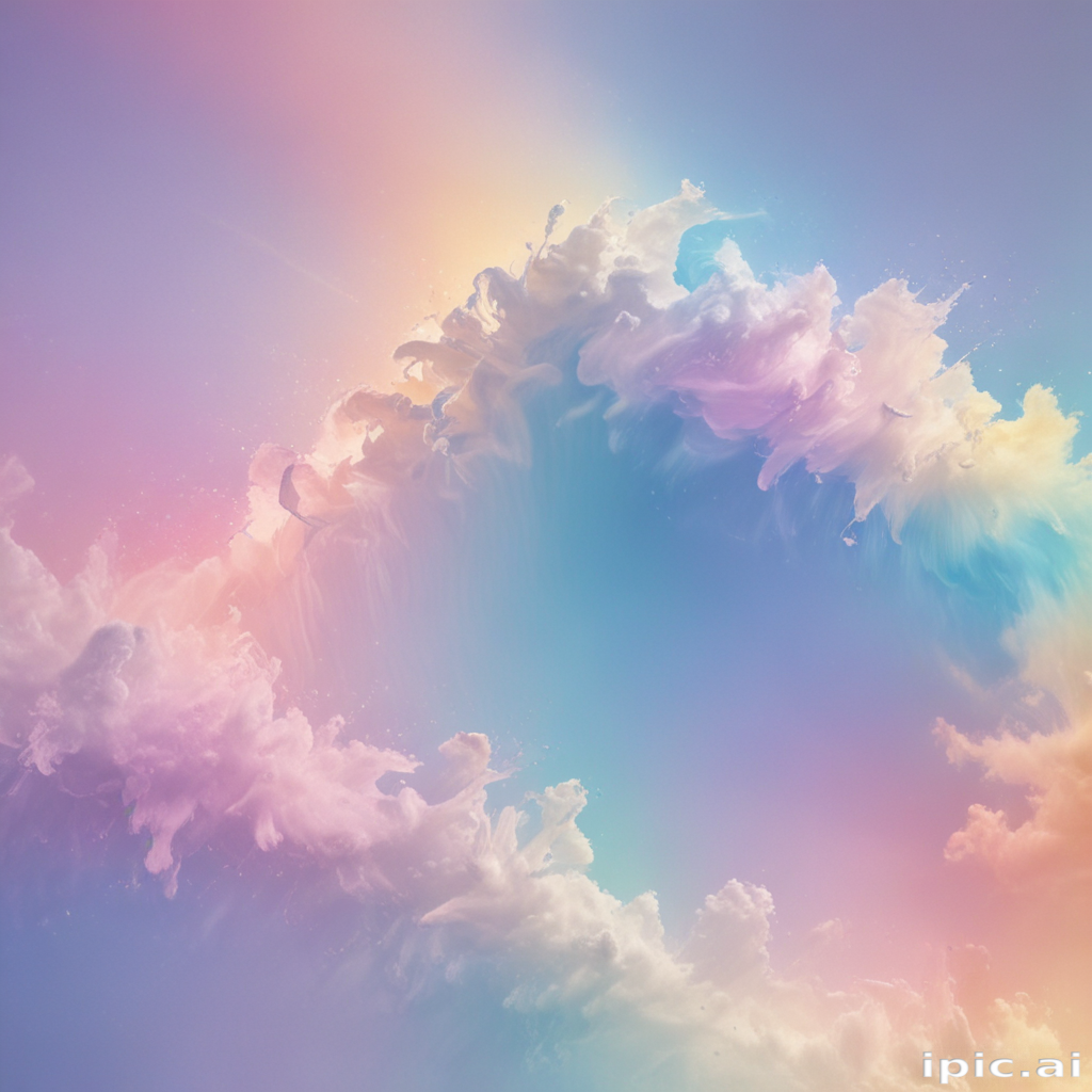 Dreamy Swirls of Pastel Clouds in a Soft, Ethereal Sky