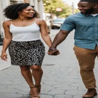 black couple holding hands