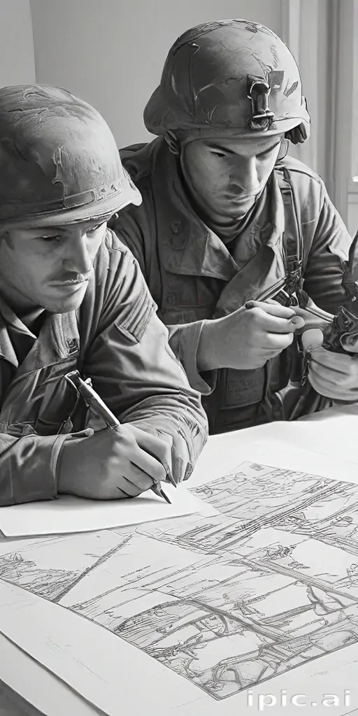 soldiers drawing