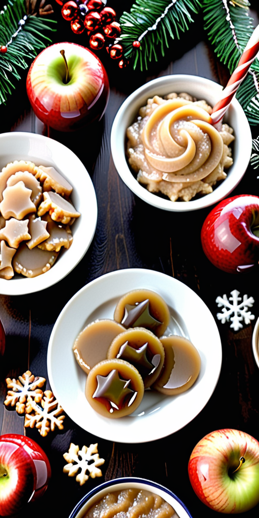 holiday treats served with applesauce