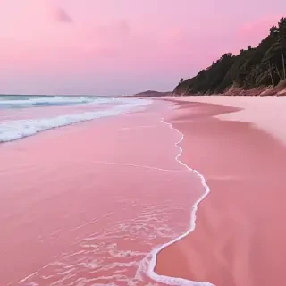 pink beach aesthetic