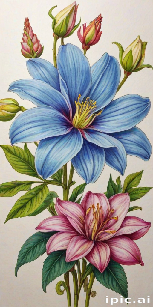 flower color drawings