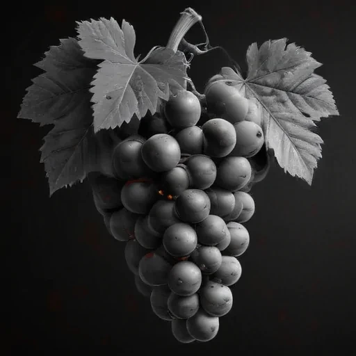grapes clipart black and white