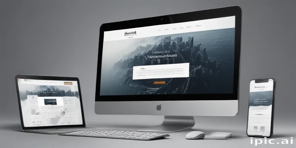 computer website mockup