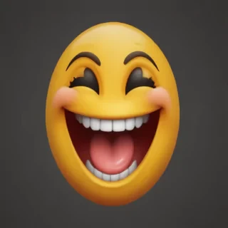 transparent laughing emoji