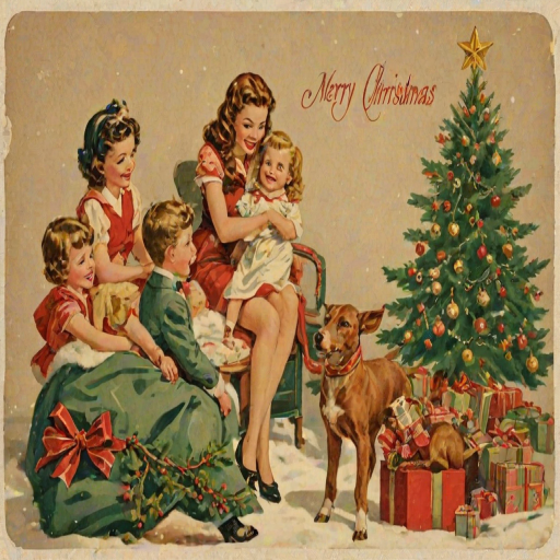 vintage merry christmas