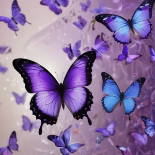 purple butterflies