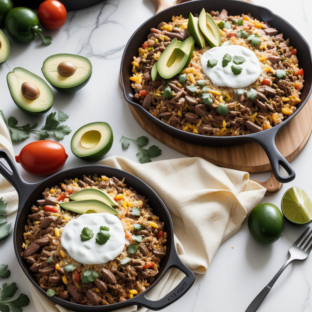 mexican beef n rice skillet