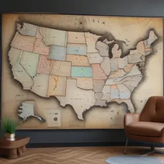 usa map with states