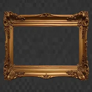 rectangle gold frame png