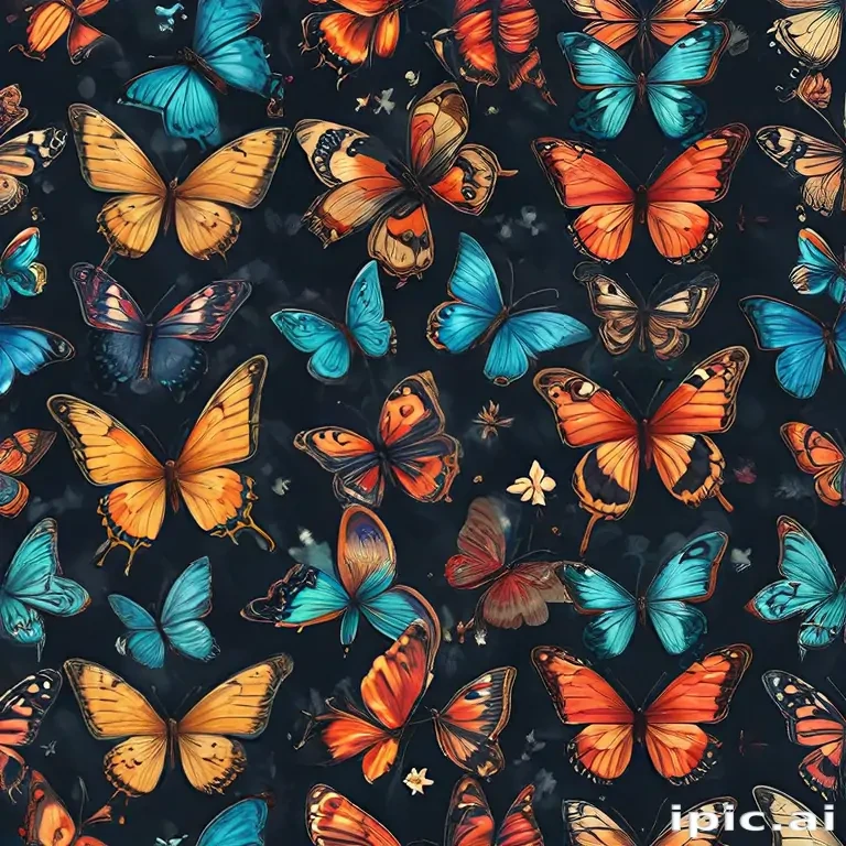 background with butterflies