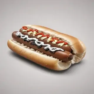 hot dog clipart black and white