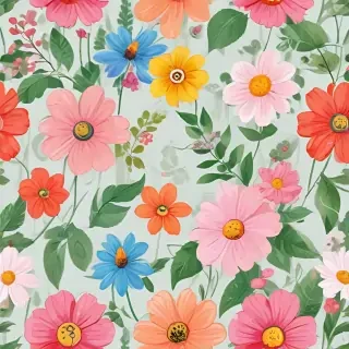 cartoon flowers transparent background