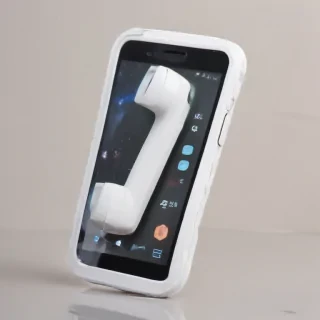 icon phone white