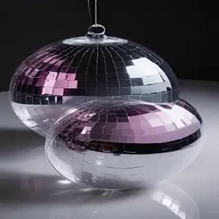 transparent disco balls