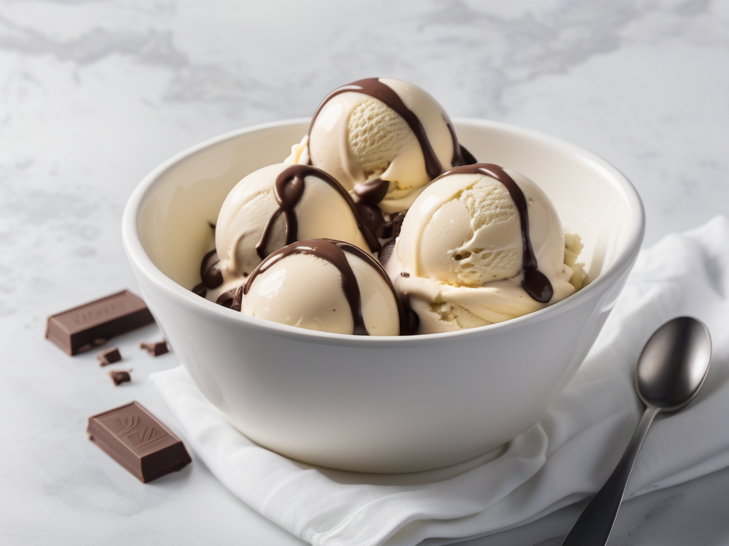 vanilla and chocolate ice cream