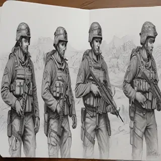 army drawing