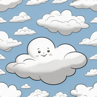 cartoon cloud drawing