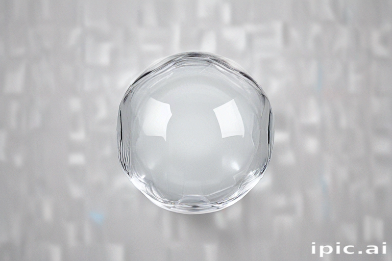 Translucent Glass Object Reflecting Light Against a Textured Background ...