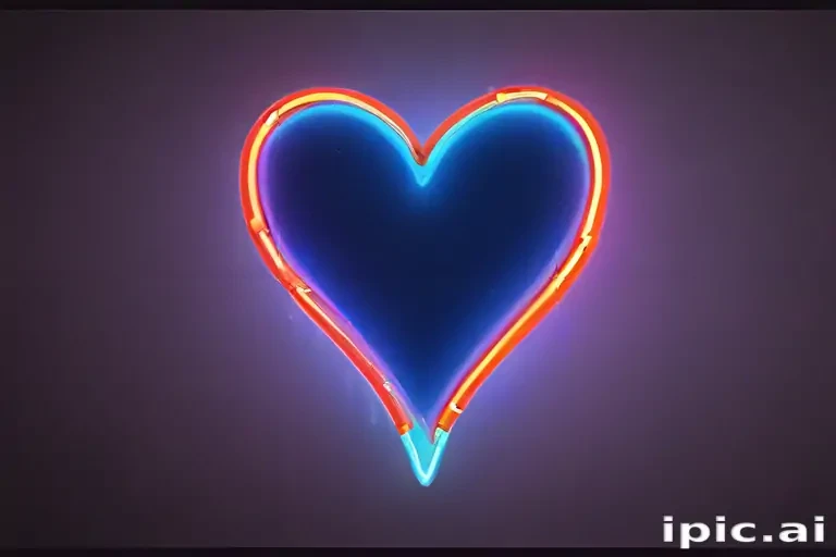 neon heart png
