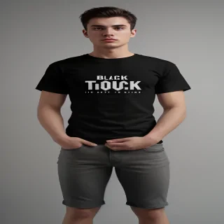 black t shirt mock up