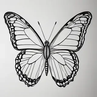 butterfly drawing outline