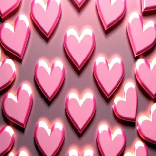 pink hearts aesthetic